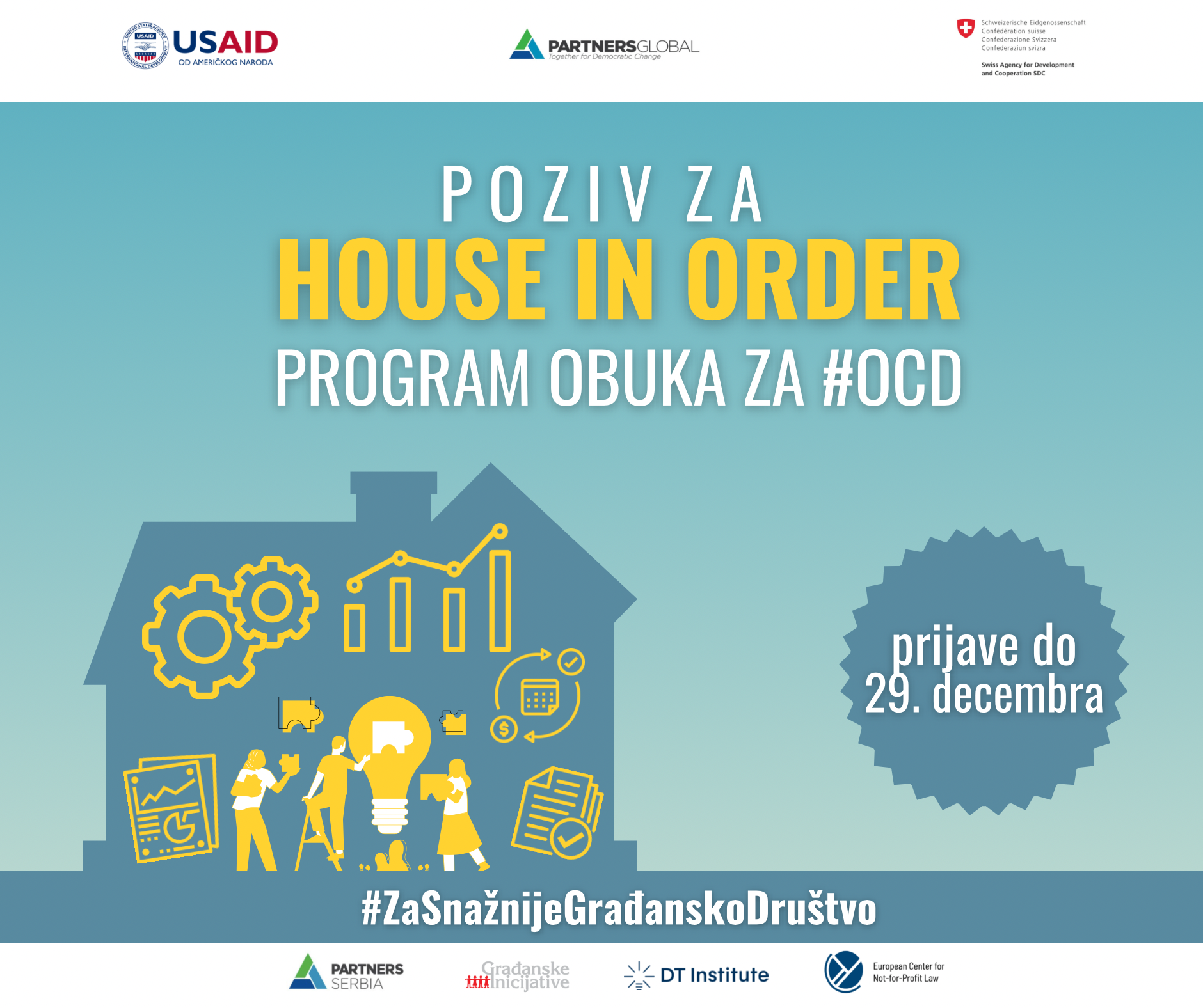 „House in Order“ Program obuka za OCD – Usklađenost OCD sa postojećom zakonskom regulativom i uspešno upravljanje organizacijom