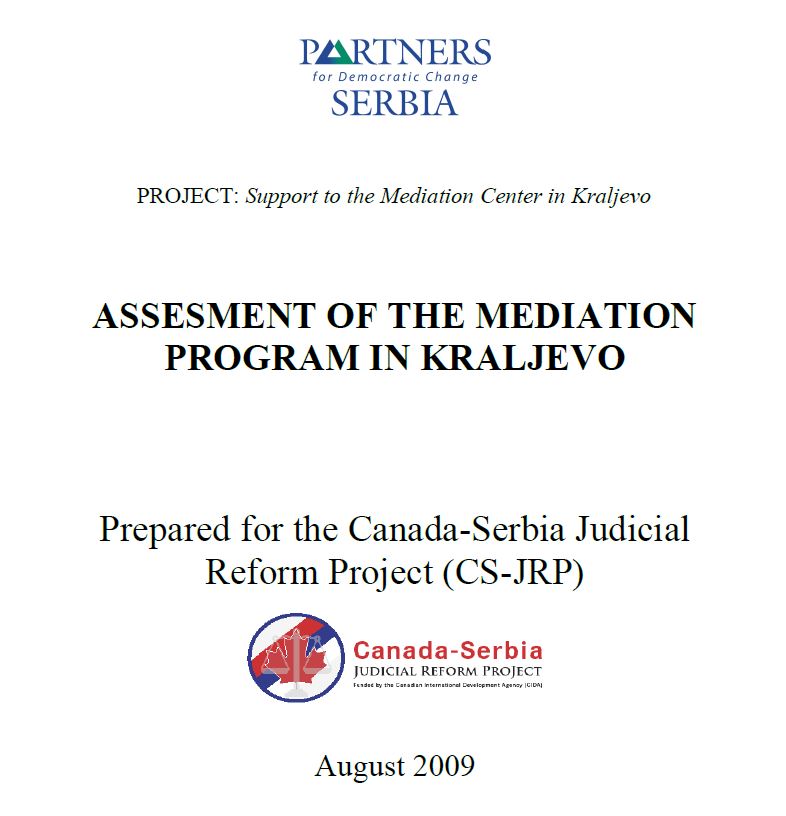 Assessment of the Mediation Program in Kraljevo