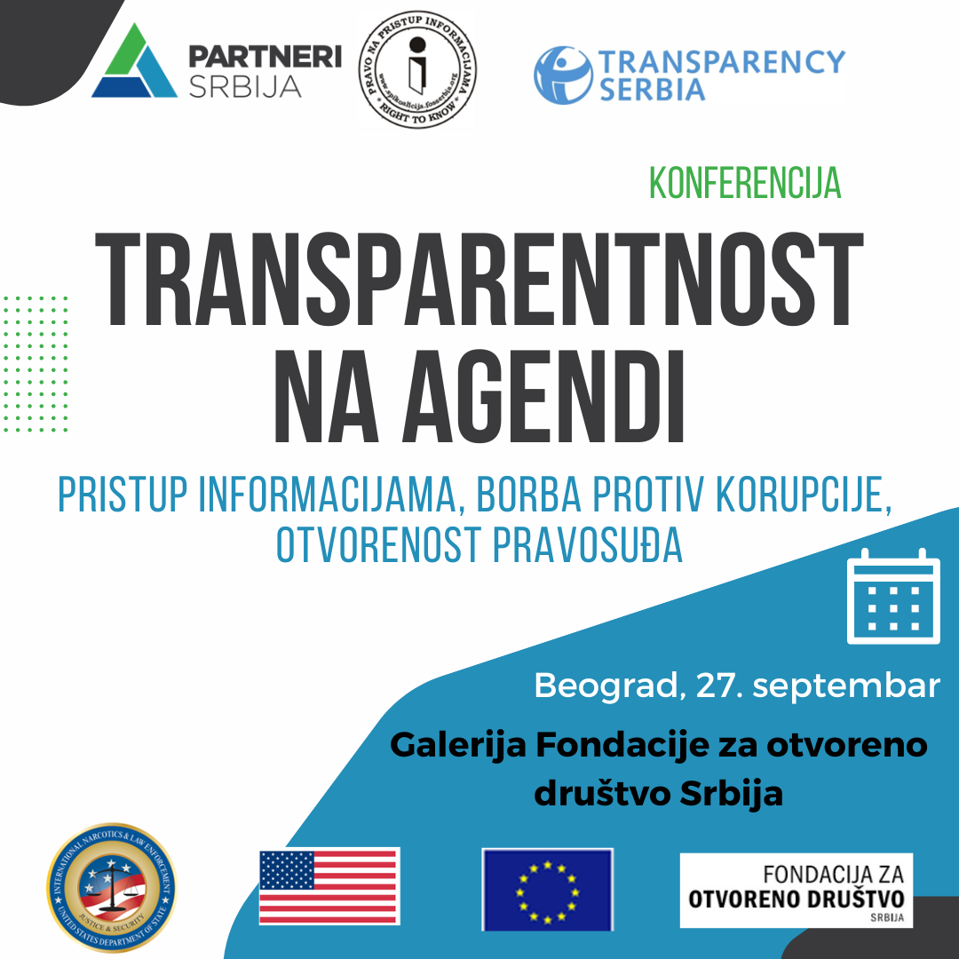 Obeležavanje Međunarodnog dana prava javnosti da zna:  Transparentnost na agendi - Pristup informacijama, borba protiv korupcije i otvorenost pravosuđa